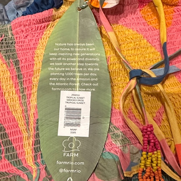NWT Farm Rio Colorful Ruffle Dress - Picture 2 of 4